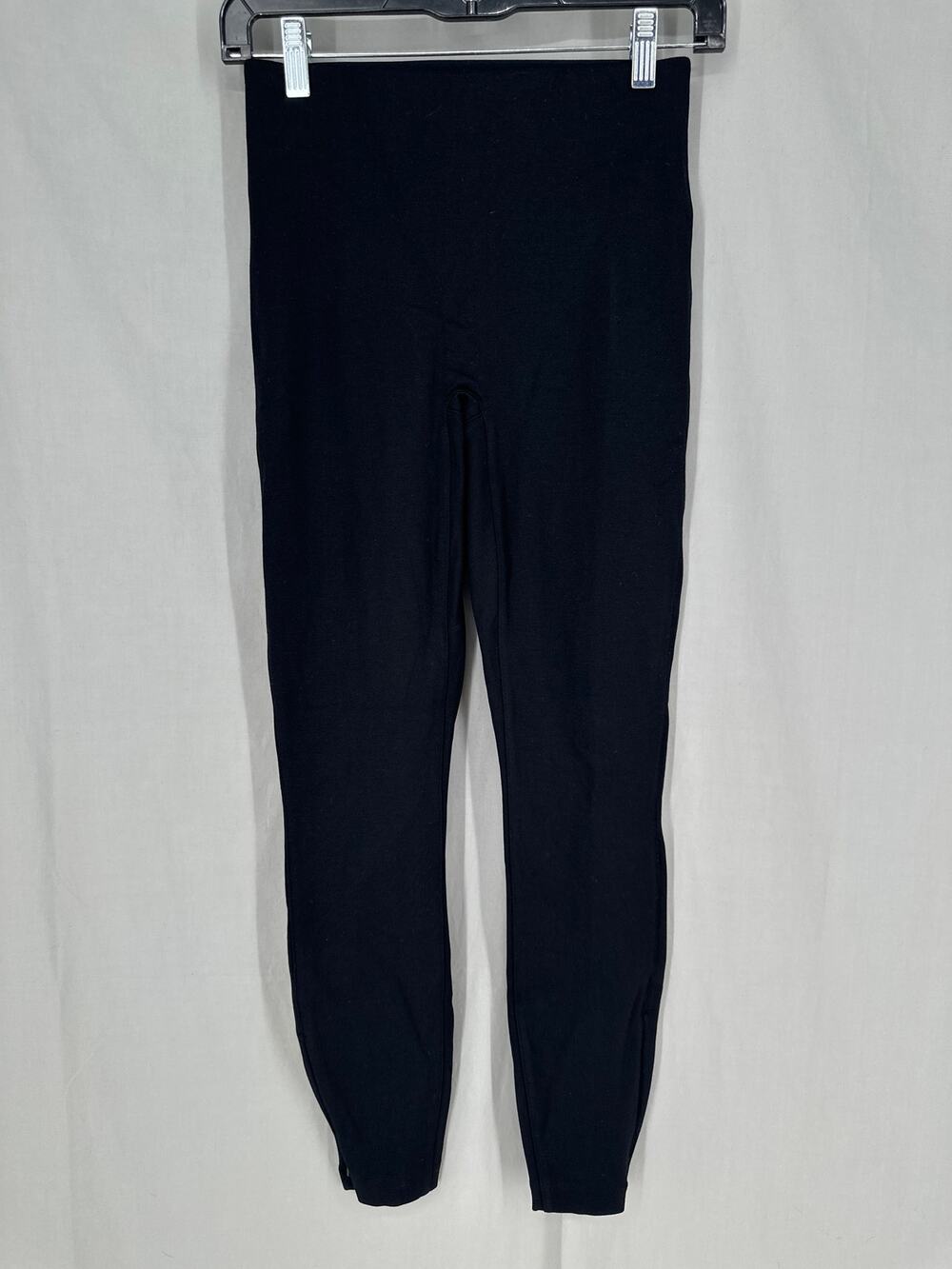 Spanx Pants Womens XS Black Super Smooth Leggings Perfect Fit Zip Stretch Ponte